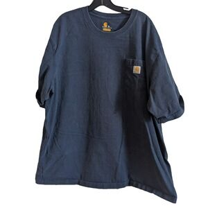 Carhartt Men's 3XL Blue T-Shirt Original Fit Short Sleeve Heavyweight Pocket K87